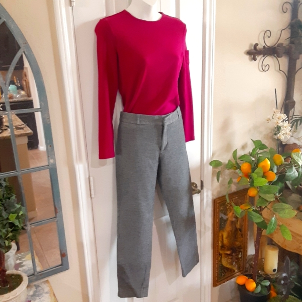 Banana Republic, SLOAN, Size 10. Cotton Blend Pant, Charcoal